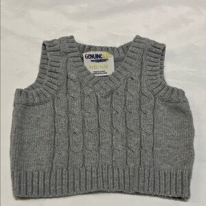 “Bundle 10/$13” Oshkosh newborn baby Gray Cable Knit Vest by Genuine Kids